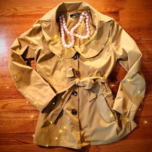 Sandro Studio mustard yellow trench coat